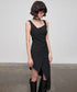 Diagonal Cut Dress
